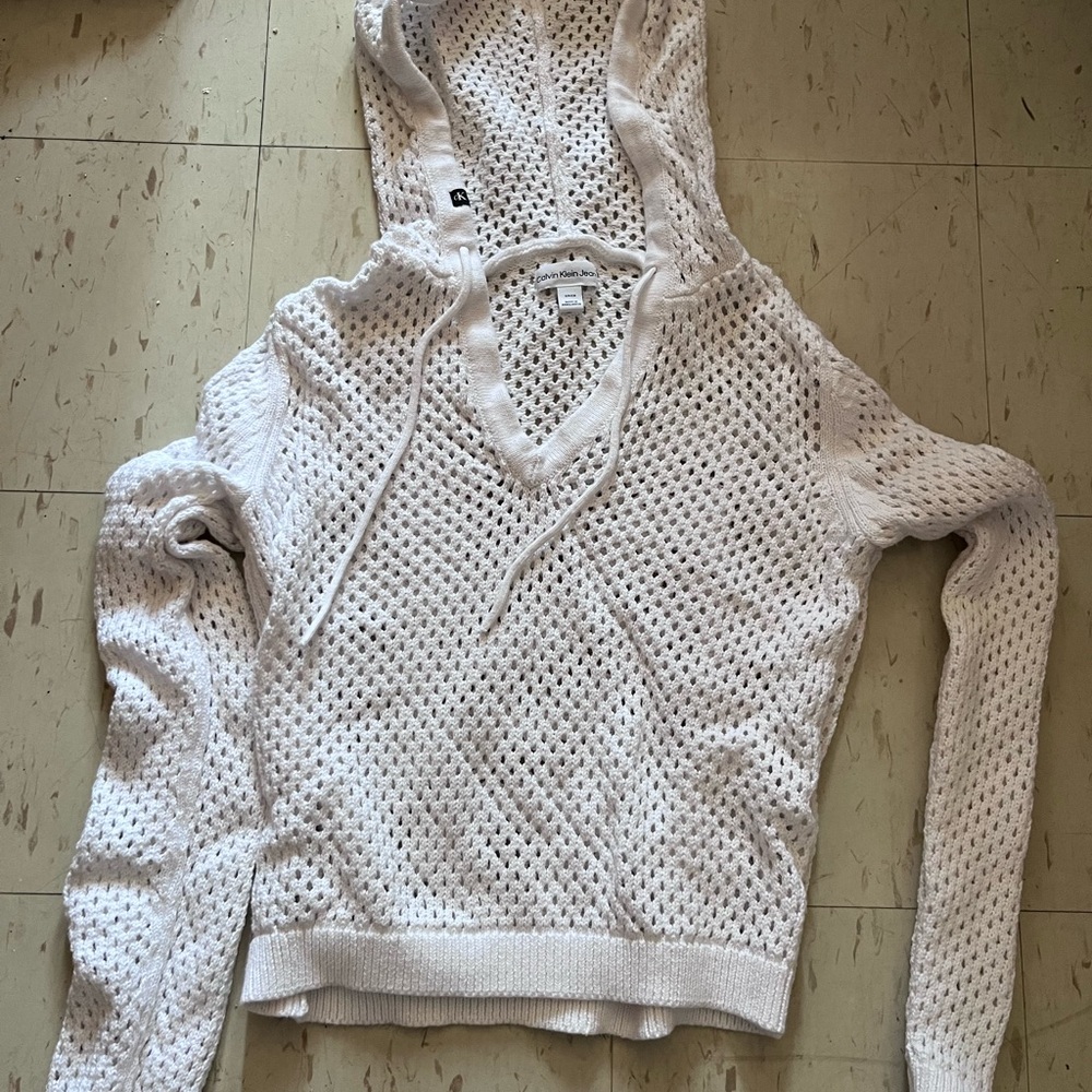 Calvin Klein Jeans White Knit Sweater